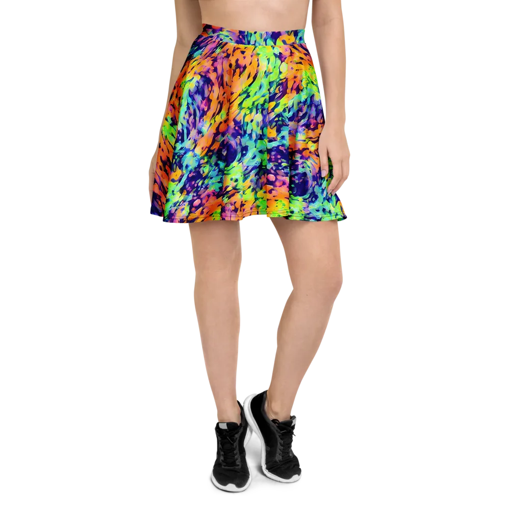 Acid Sunset on Skater Skirt — Front