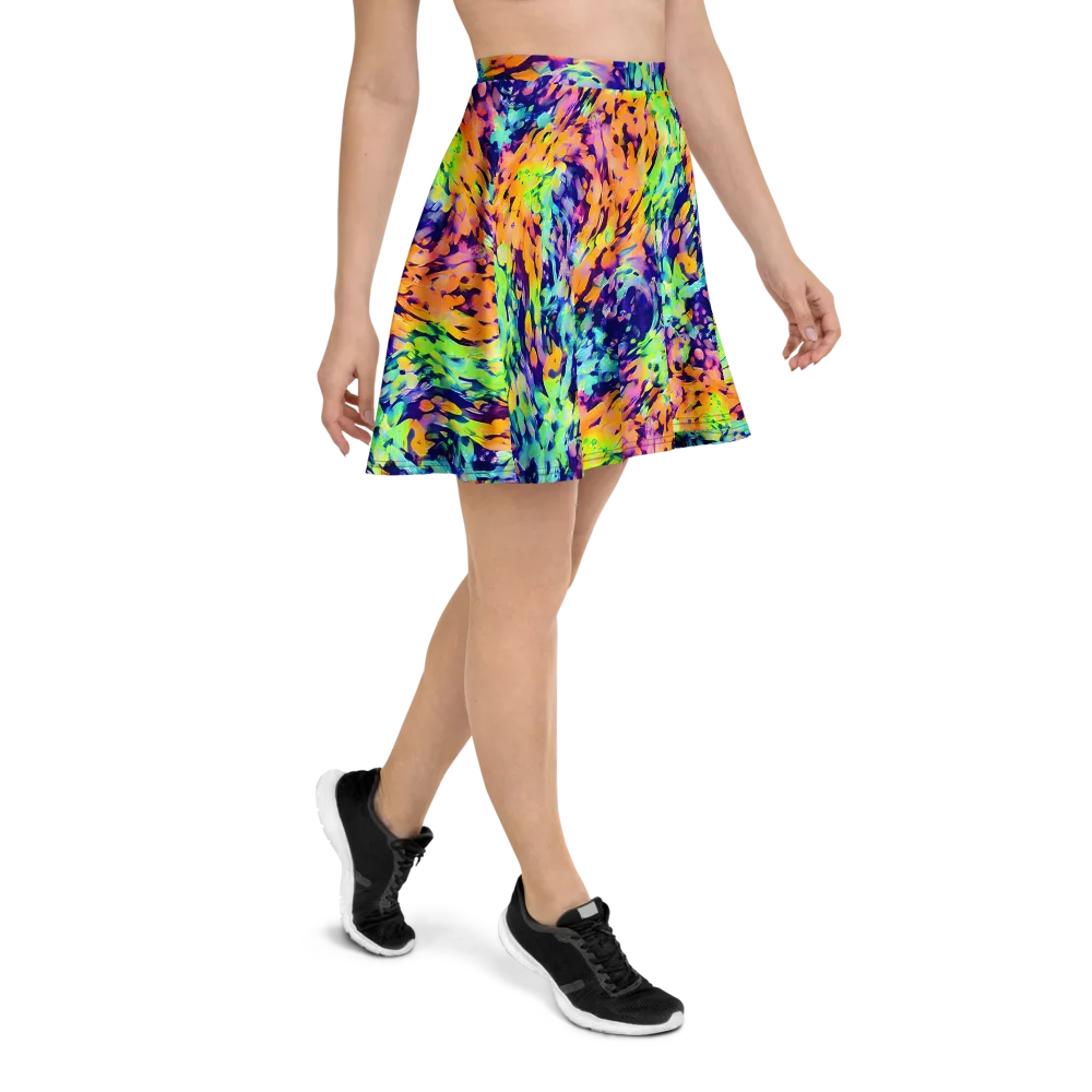 Acid Sunset on Skater Skirt — Right