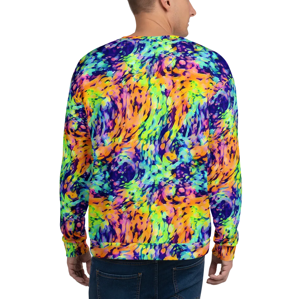 Acid Sunset on Sweatshirt — Back