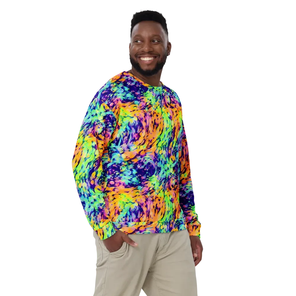 Acid Sunset on Sweatshirt — Front