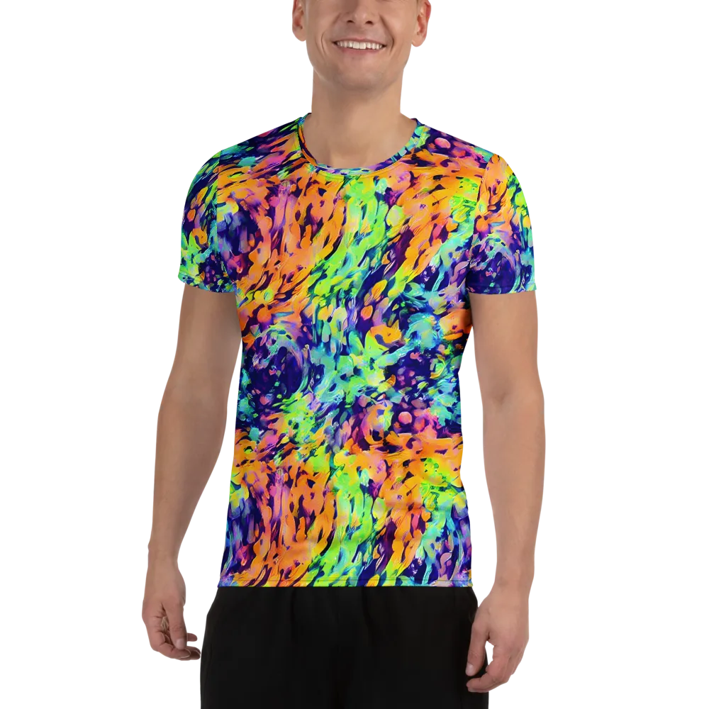 Acid Sunset on Men's Athletic T-Shirt — Front
