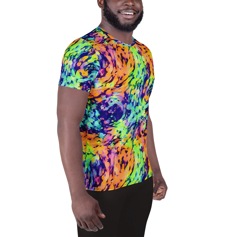 Acid Sunset on Men's Athletic T-Shirt — Right