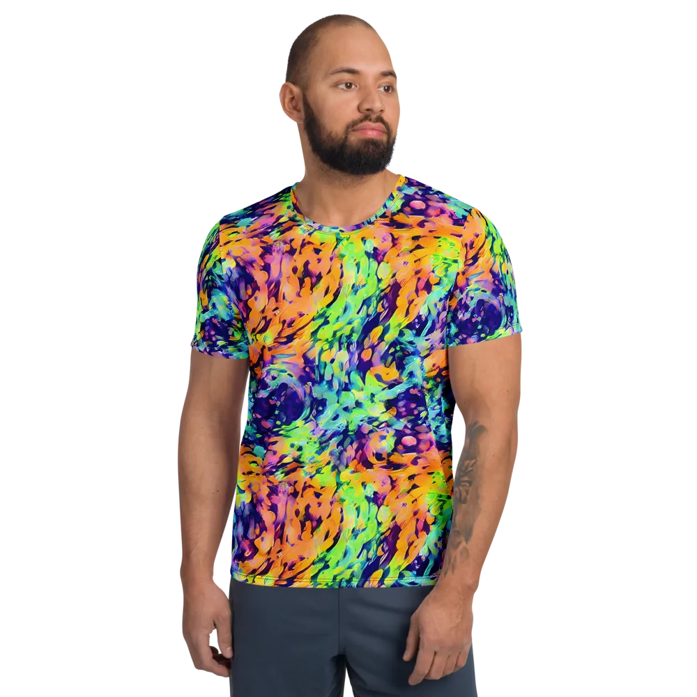 Acid Sunset on Men's Athletic T-Shirt — Front