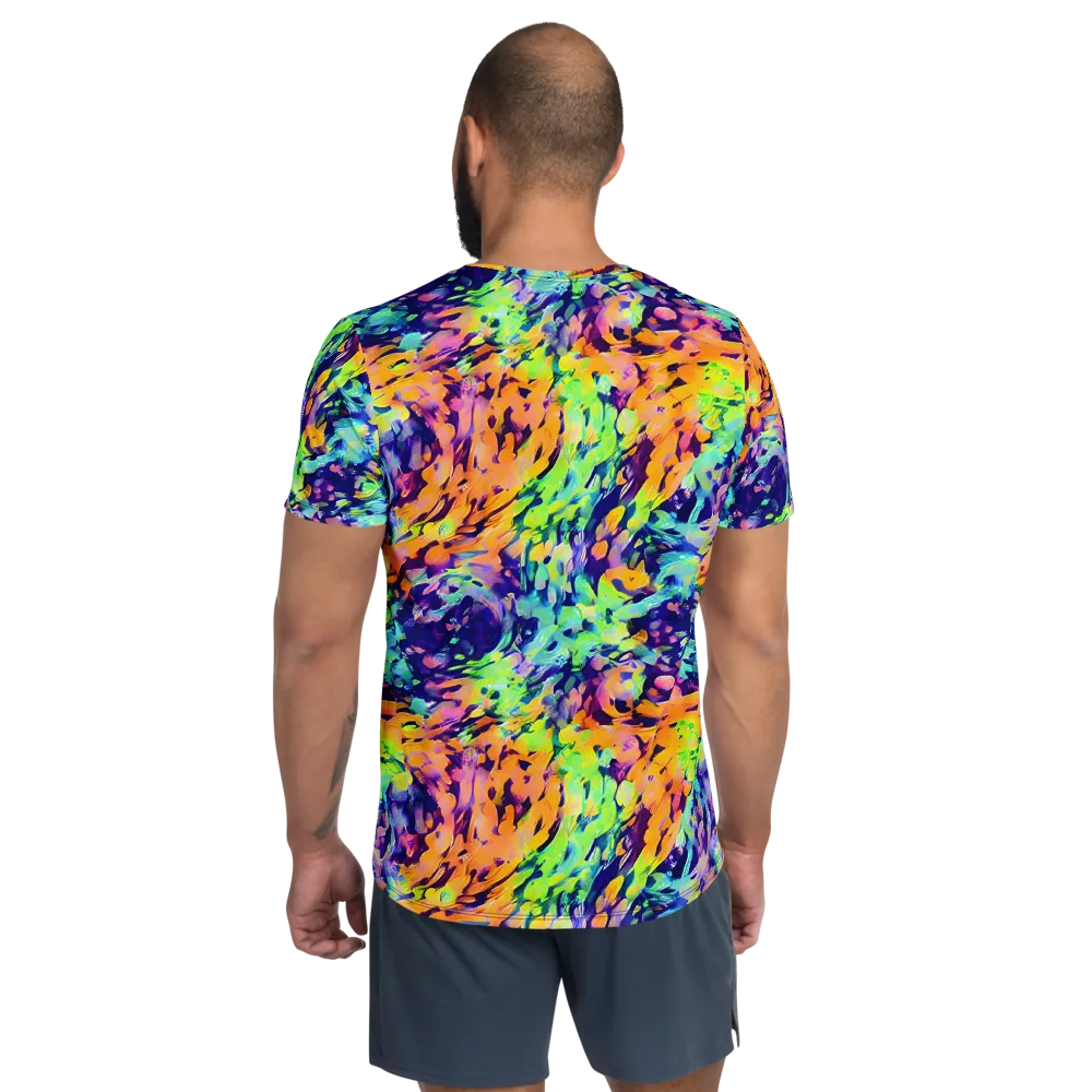 Acid Sunset on Men's Athletic T-Shirt — Back