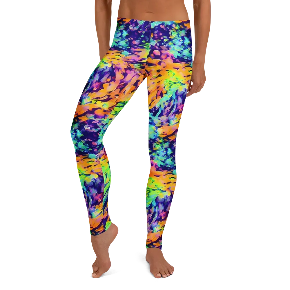 Acid Sunset on Leggings — Front