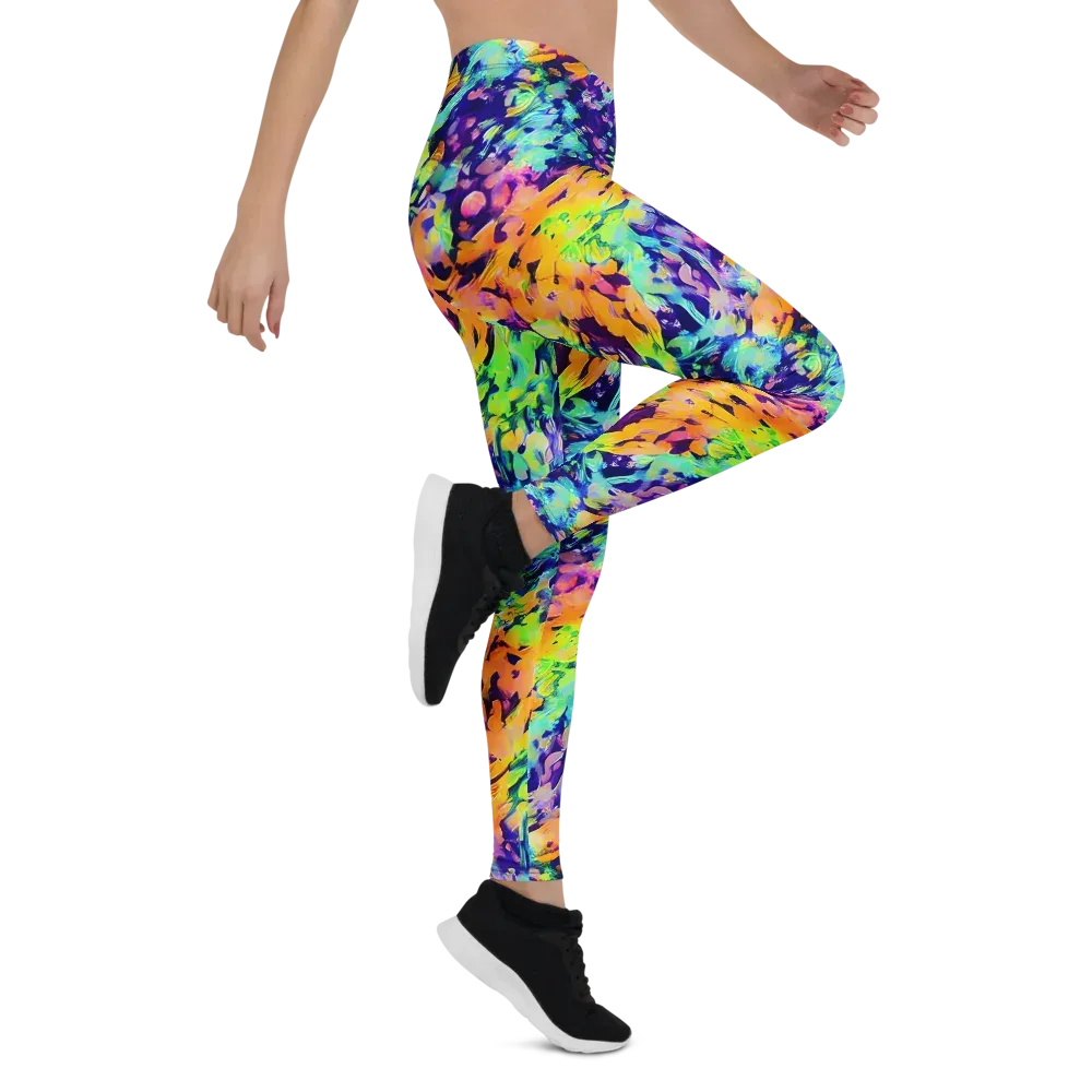 Acid Sunset on Leggings — Right