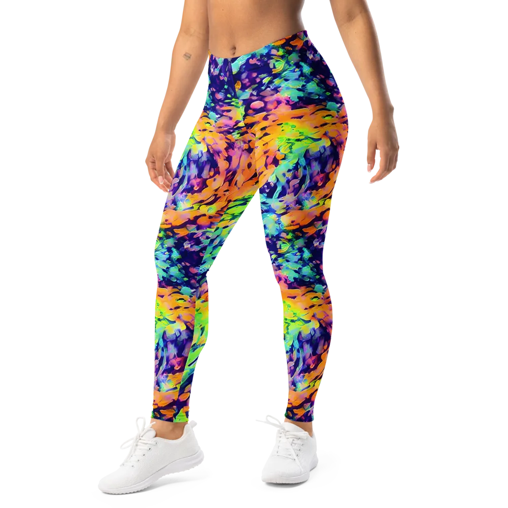 Acid Sunset on Leggings — Left Front