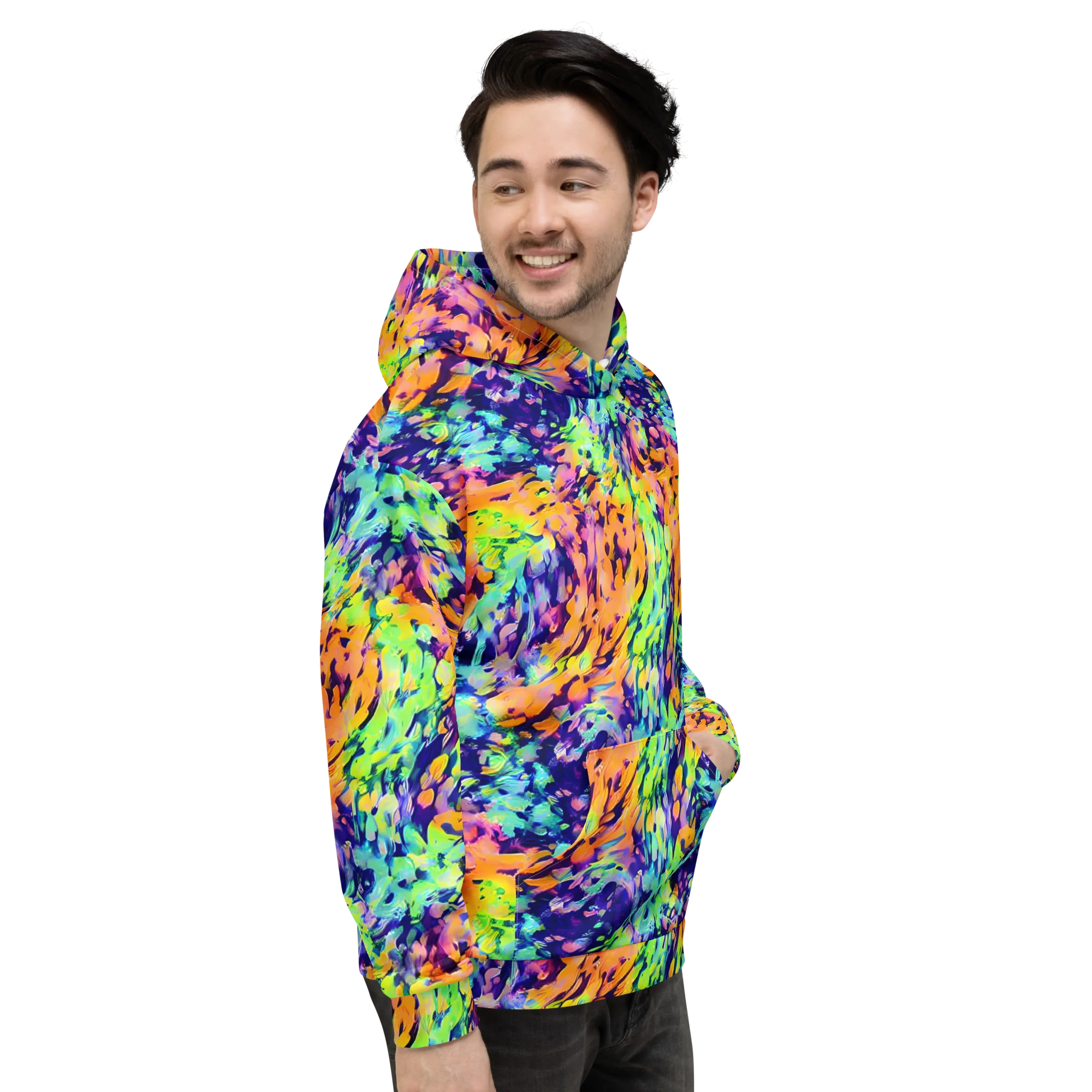 Acid Sunset on Hoodie — Right