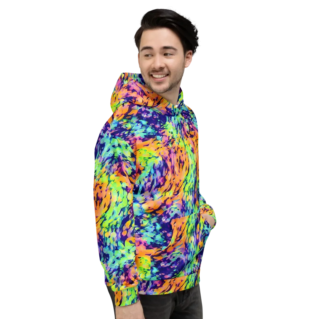 Acid Sunset on Hoodie — Right