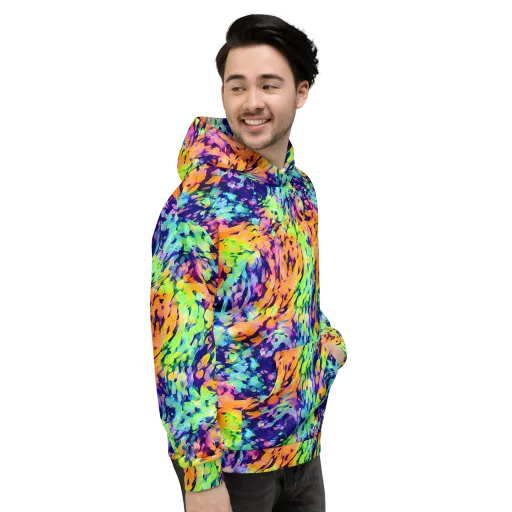 Acid Sunset on a Hoodie