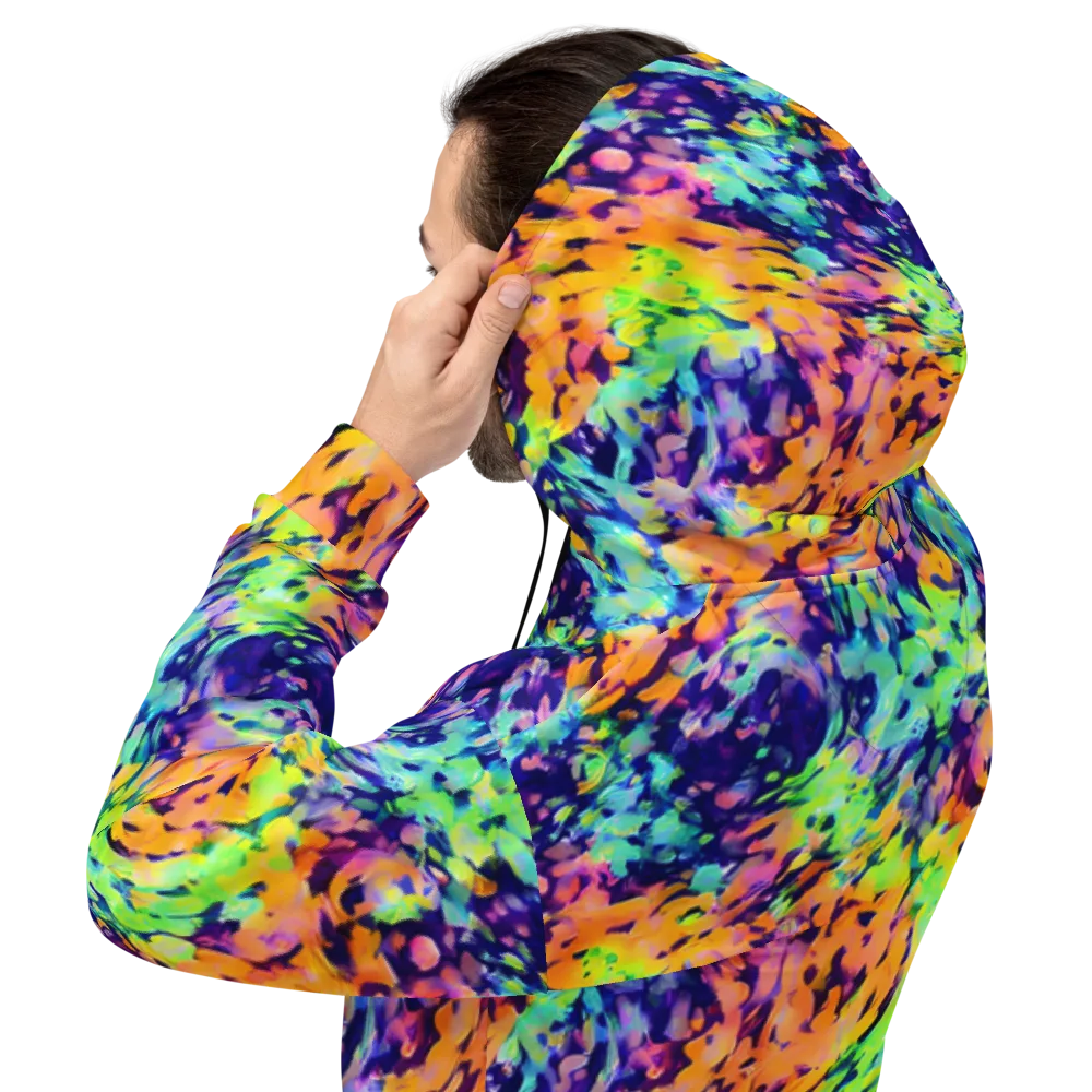 Acid Sunset on Hoodie — Back