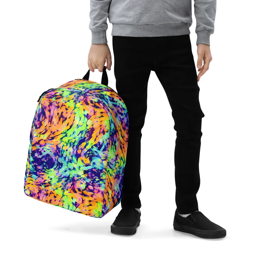 Acid Sunset on Minimalist Backpack — Zoomed-in