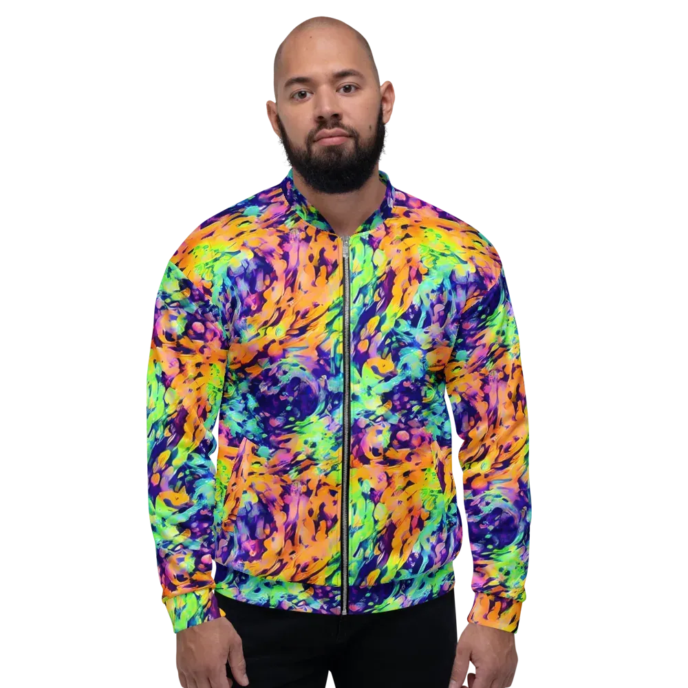 Acid Sunset on Bomber Jacket — Front