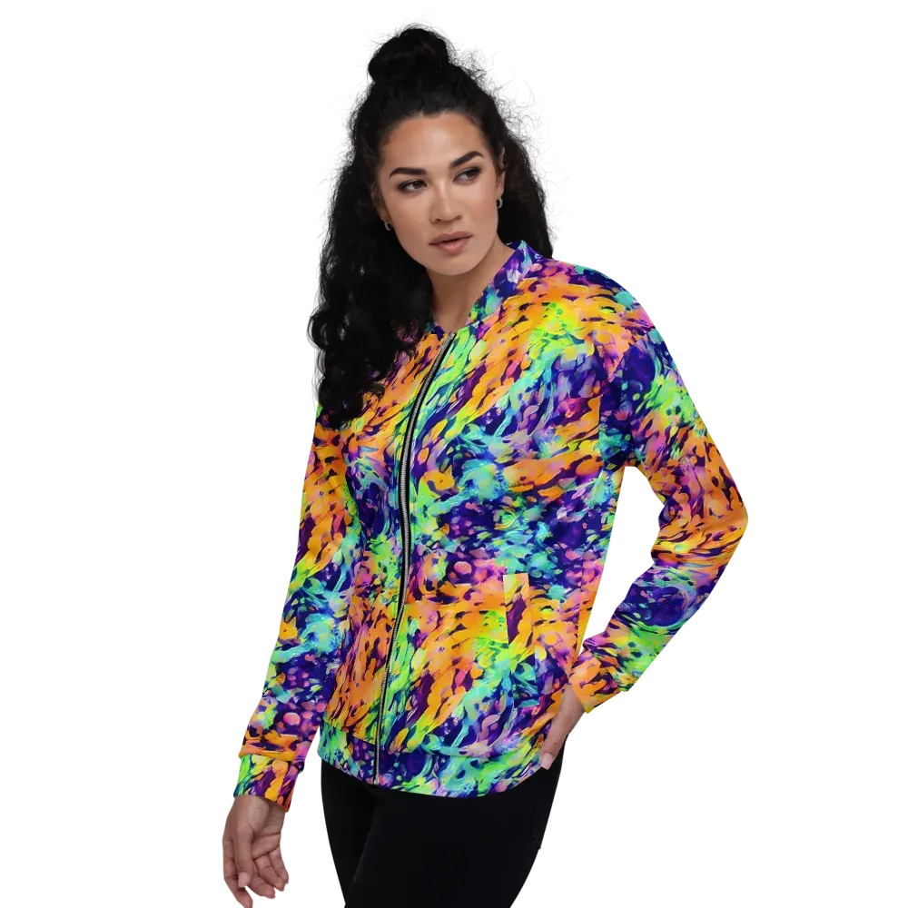 Acid Sunset on Bomber Jacket — Left