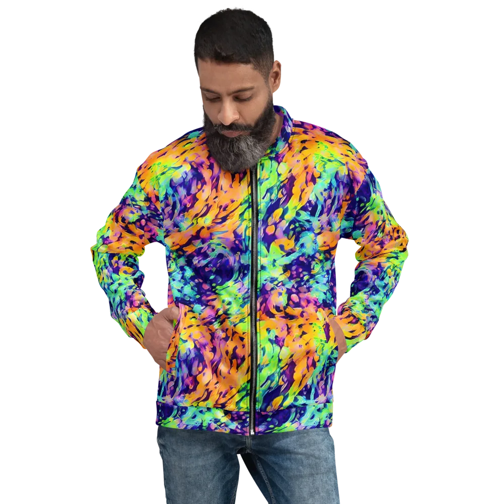 Acid Sunset on Bomber Jacket — Front