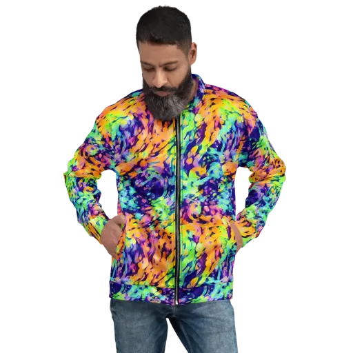 Acid Sunset on a Bomber Jacket