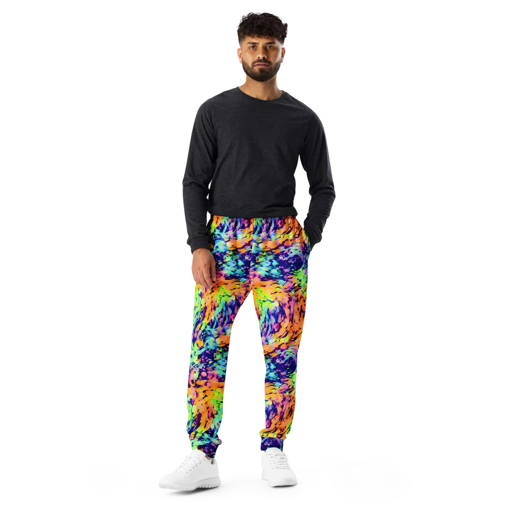 Acid Sunset on Men's Joggers — Front