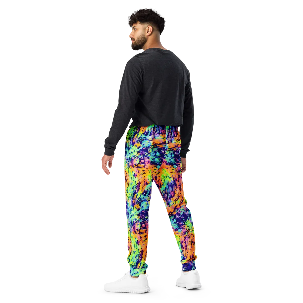 Acid Sunset on Men's Joggers — Back