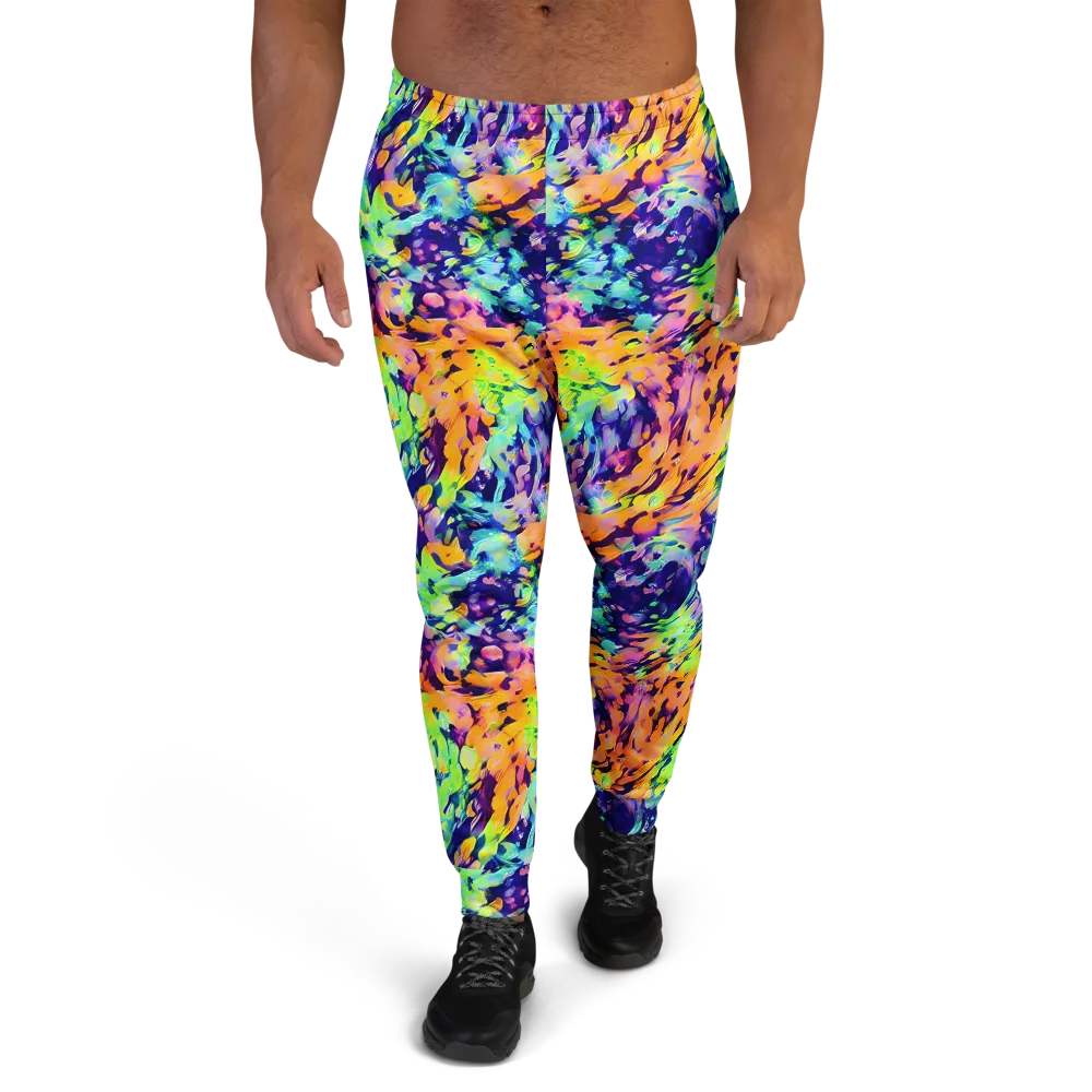 Acid Sunset on Men's Joggers — Front