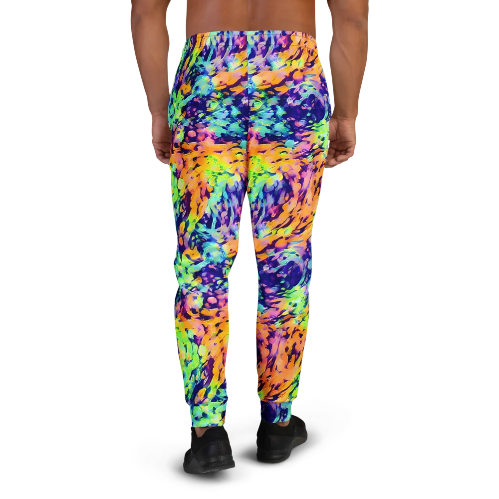 Acid Sunset on Men's Joggers — Back