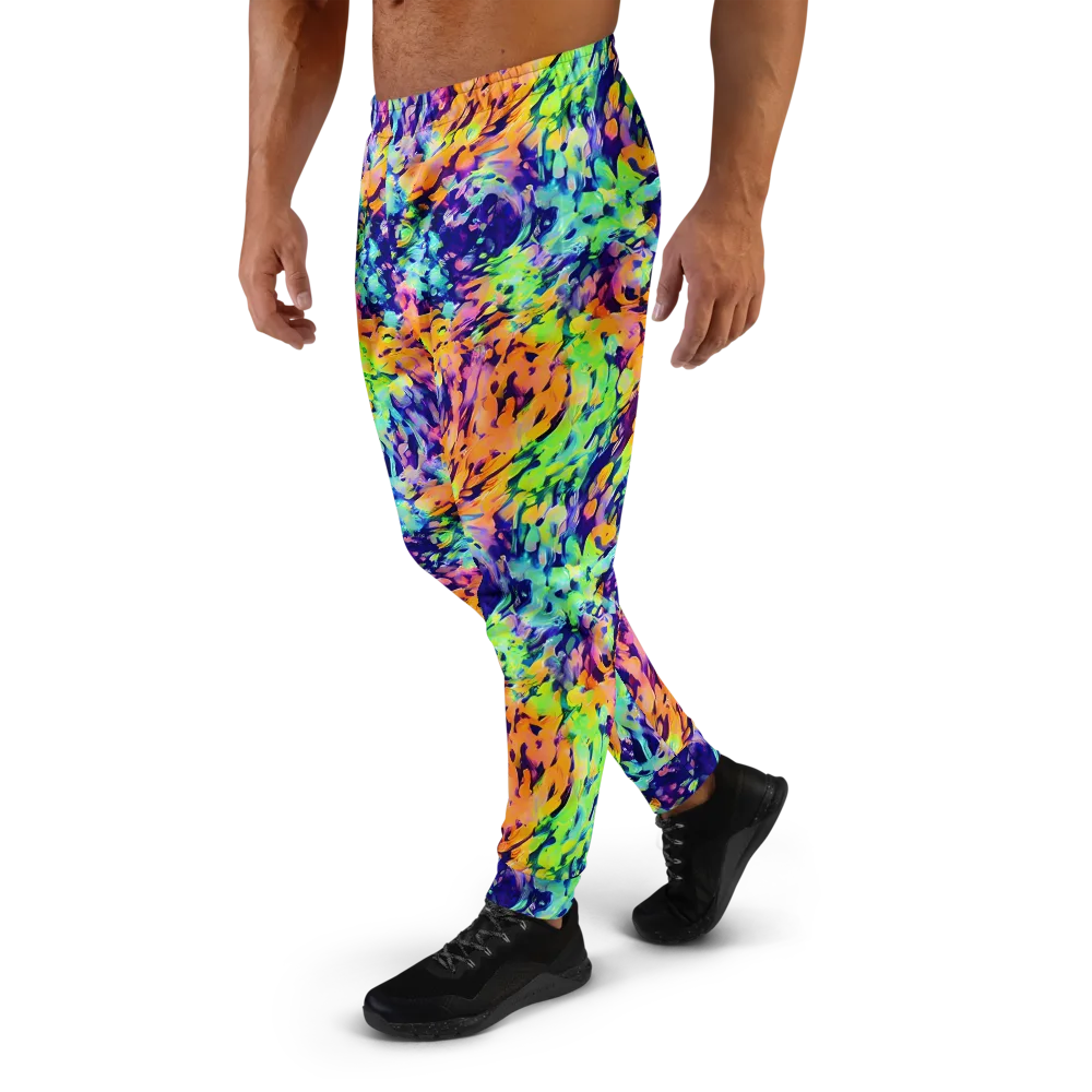 Acid Sunset on Men's Joggers — Left