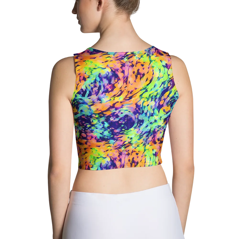 Acid Sunset on Crop Top — Back