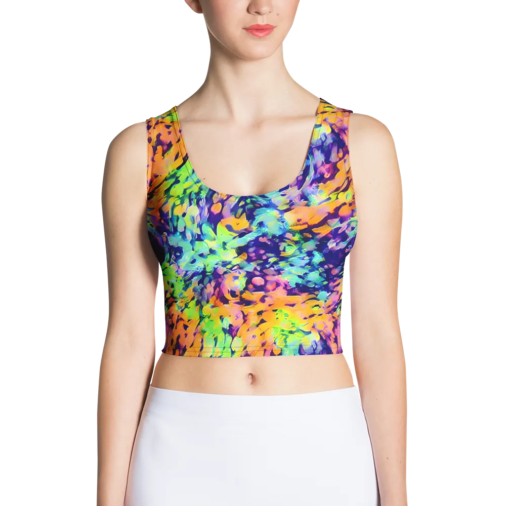 Acid Sunset on Crop Top — Front