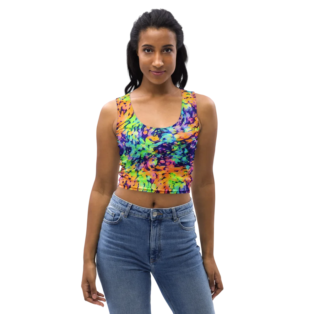 Acid Sunset on Crop Top — Front