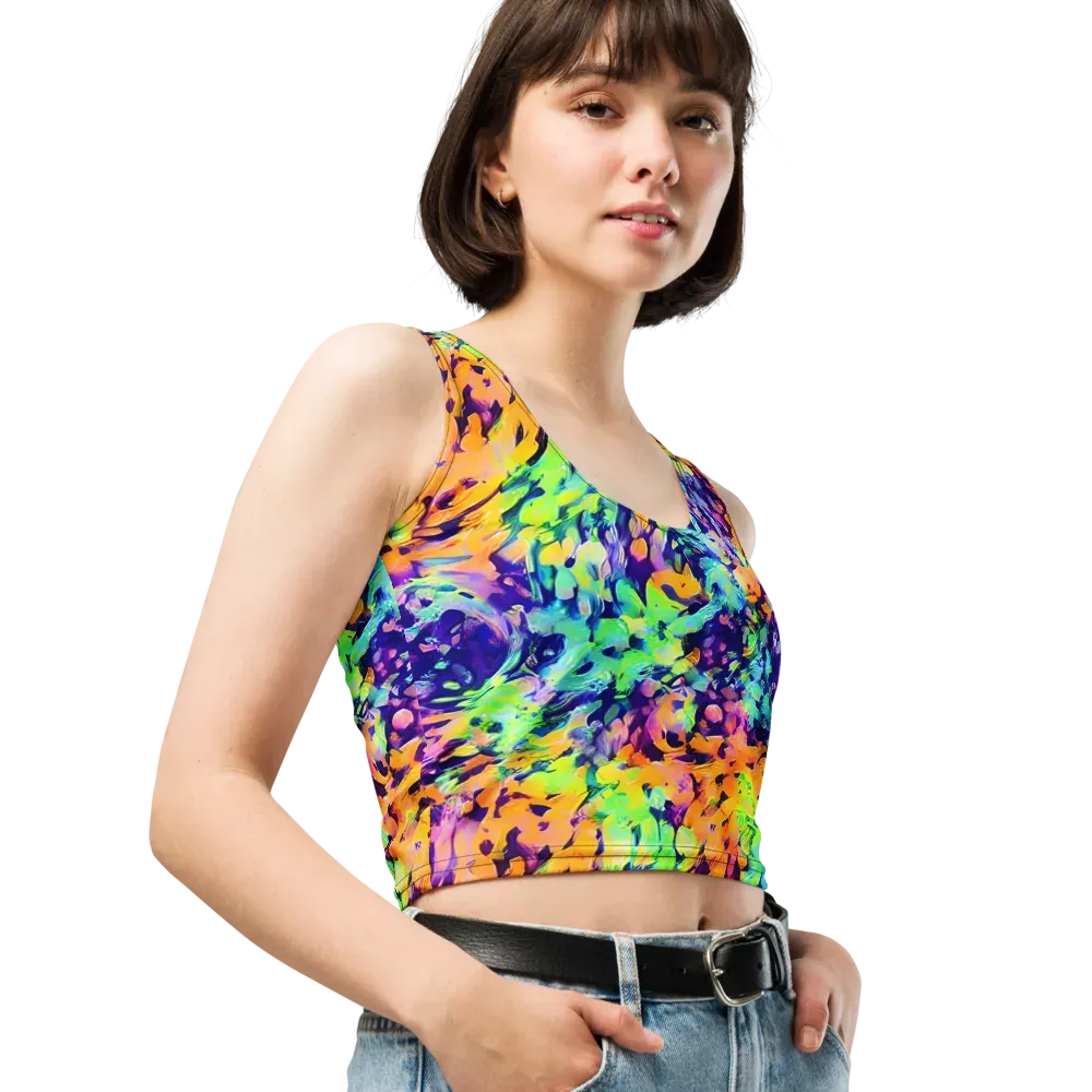 Acid Sunset on Crop Top — Right Front