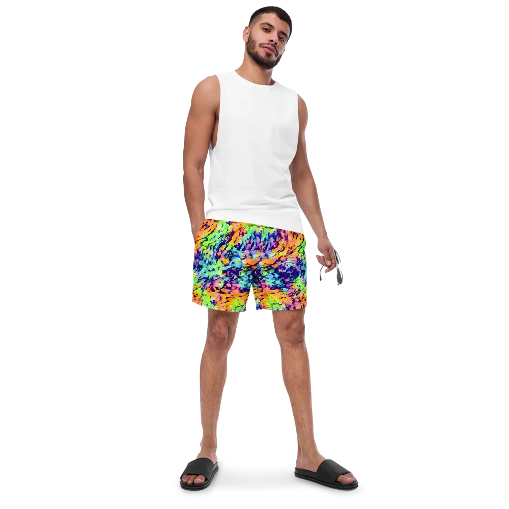 Acid Sunset on Swim Trunks — Front
