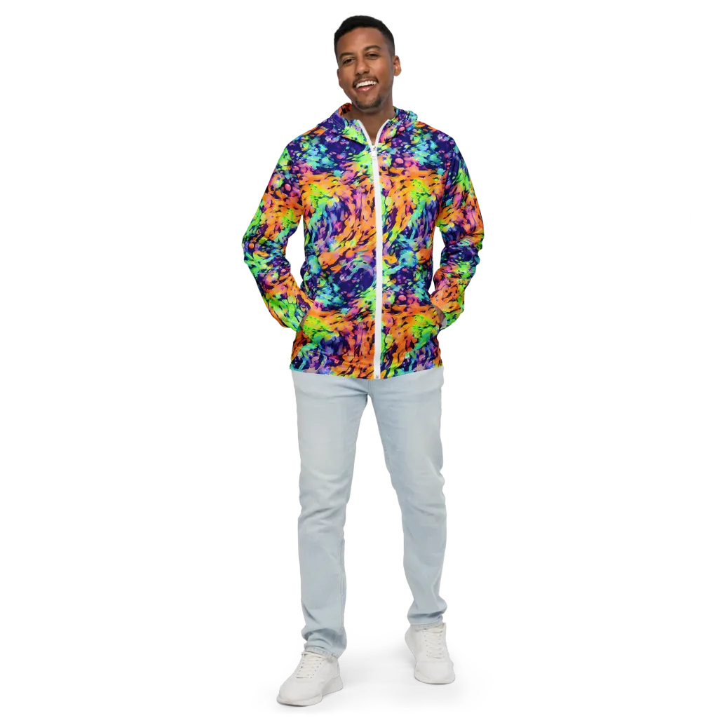 Acid Sunset on Men's Windbreaker — Front