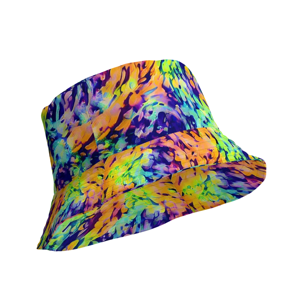 Acid Sunset on Reversible Bucket Hat — Product details Outside