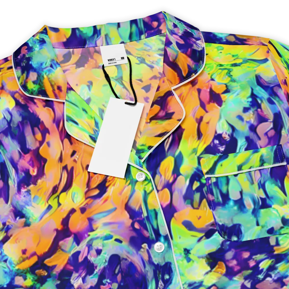 Acid Sunset on Women's Short Sleeve Pajama Top — Product details