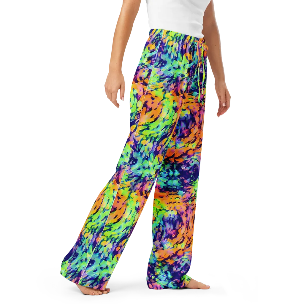 Acid Sunset on Women's Pajama Pants — Right Front
