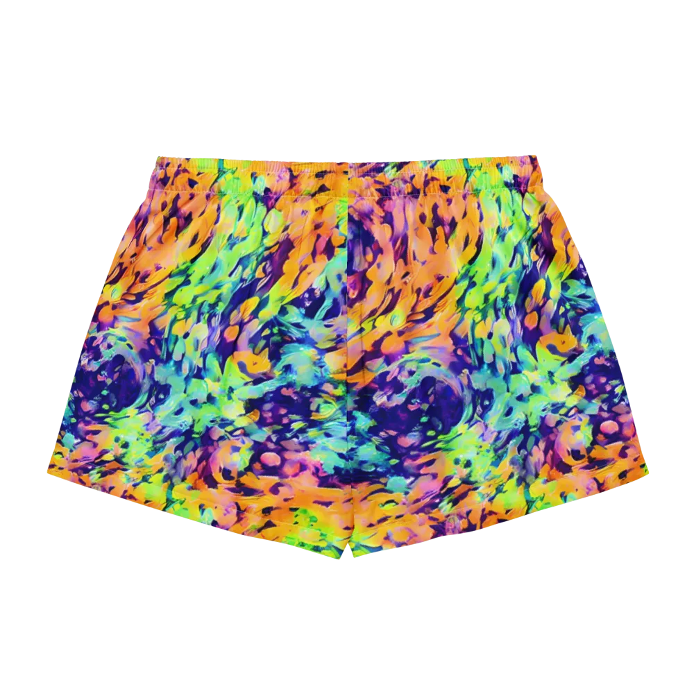 Acid Sunset on Women's Pajama Shorts — Back