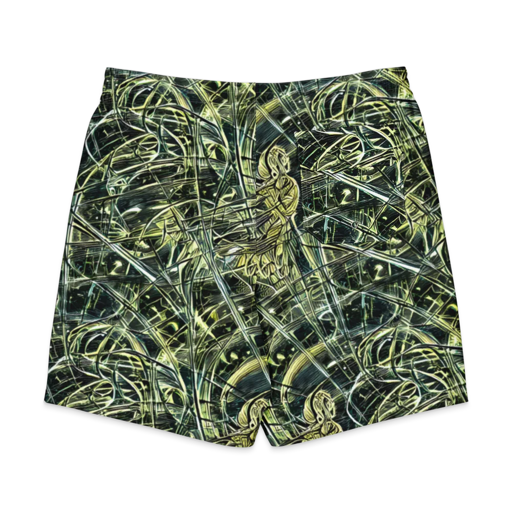 Botanical Machine on Men's Board Shorts — Back