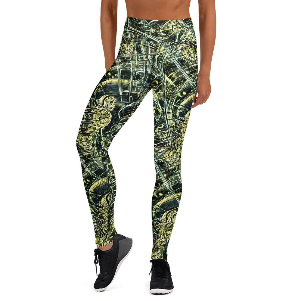 Botanical Machine on Yoga Leggings — Front