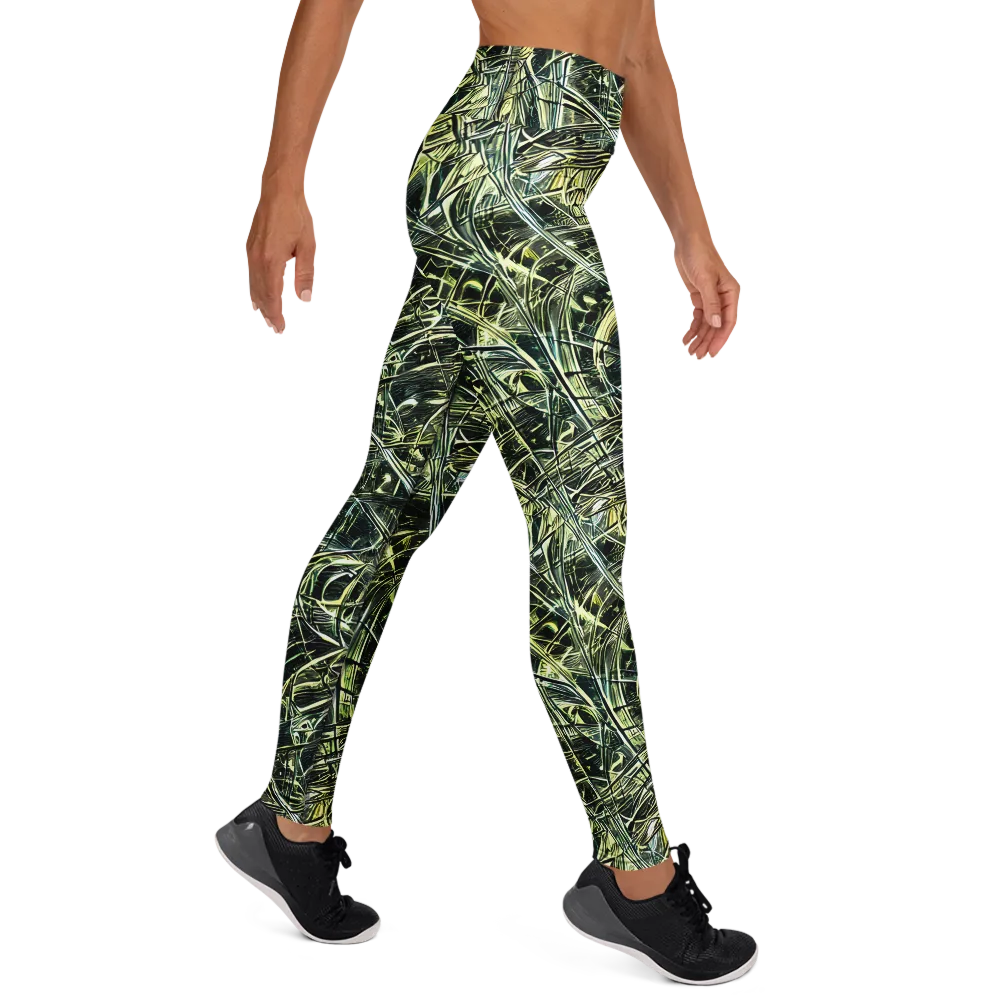 Botanical Machine on Yoga Leggings — Right