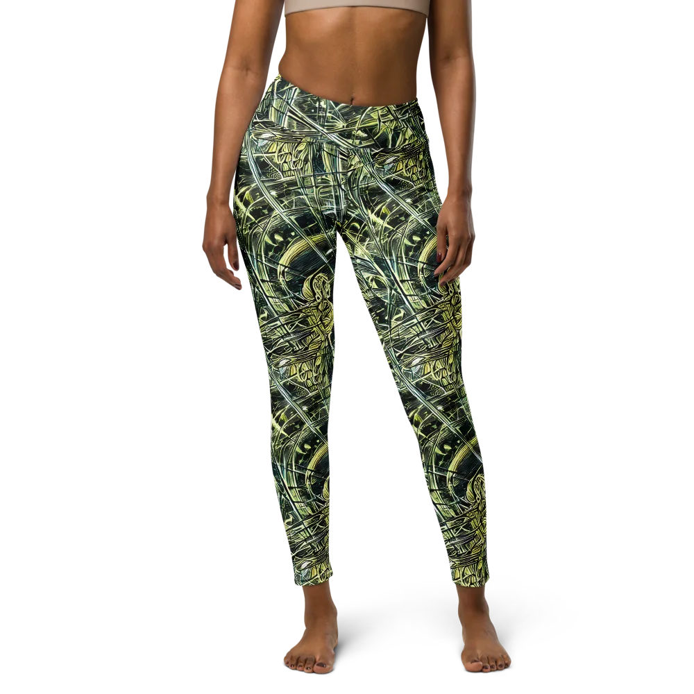 Botanical Machine on Yoga Leggings — Front