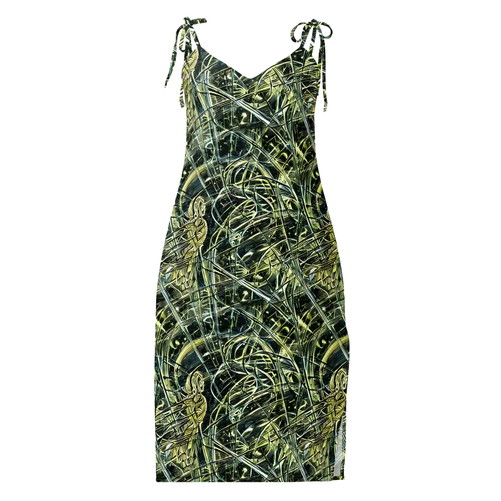 Botanical Machine on Slip Dress — Front