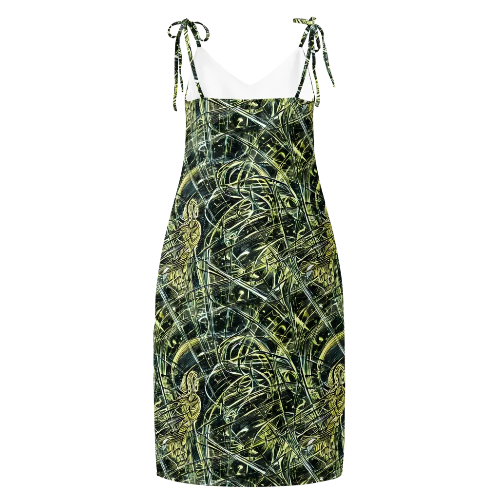 Botanical Machine on Slip Dress — Back