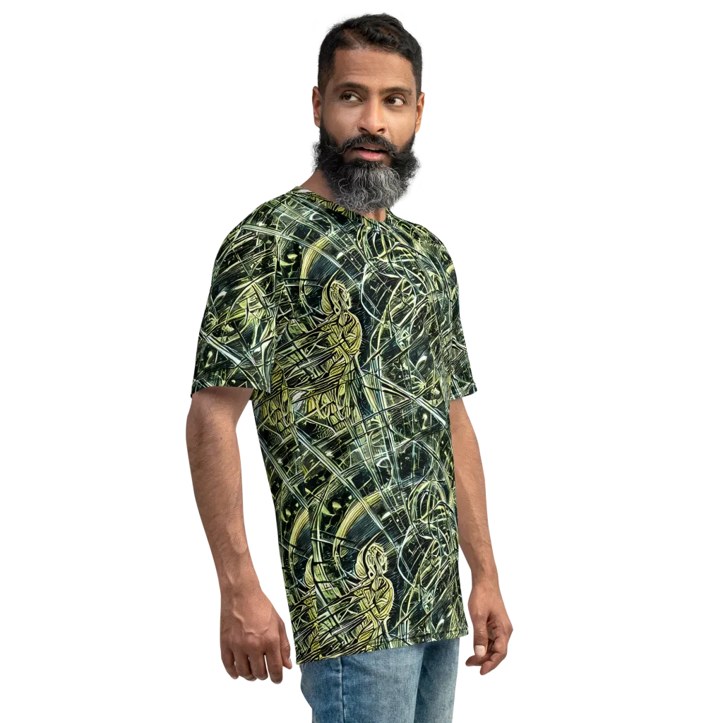 Botanical Machine on Men's Crew Neck T-Shirt — Right