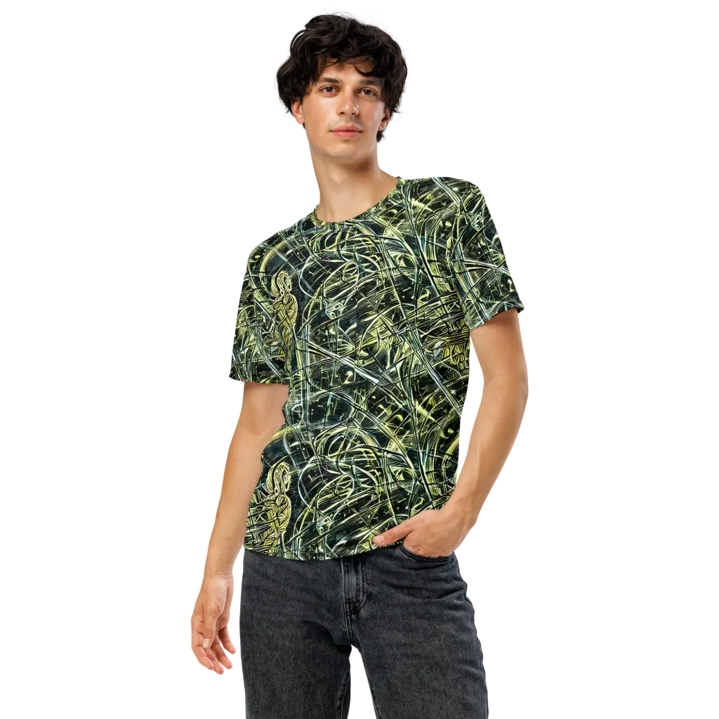 Botanical Machine on Men's Crew Neck T-Shirt — Front