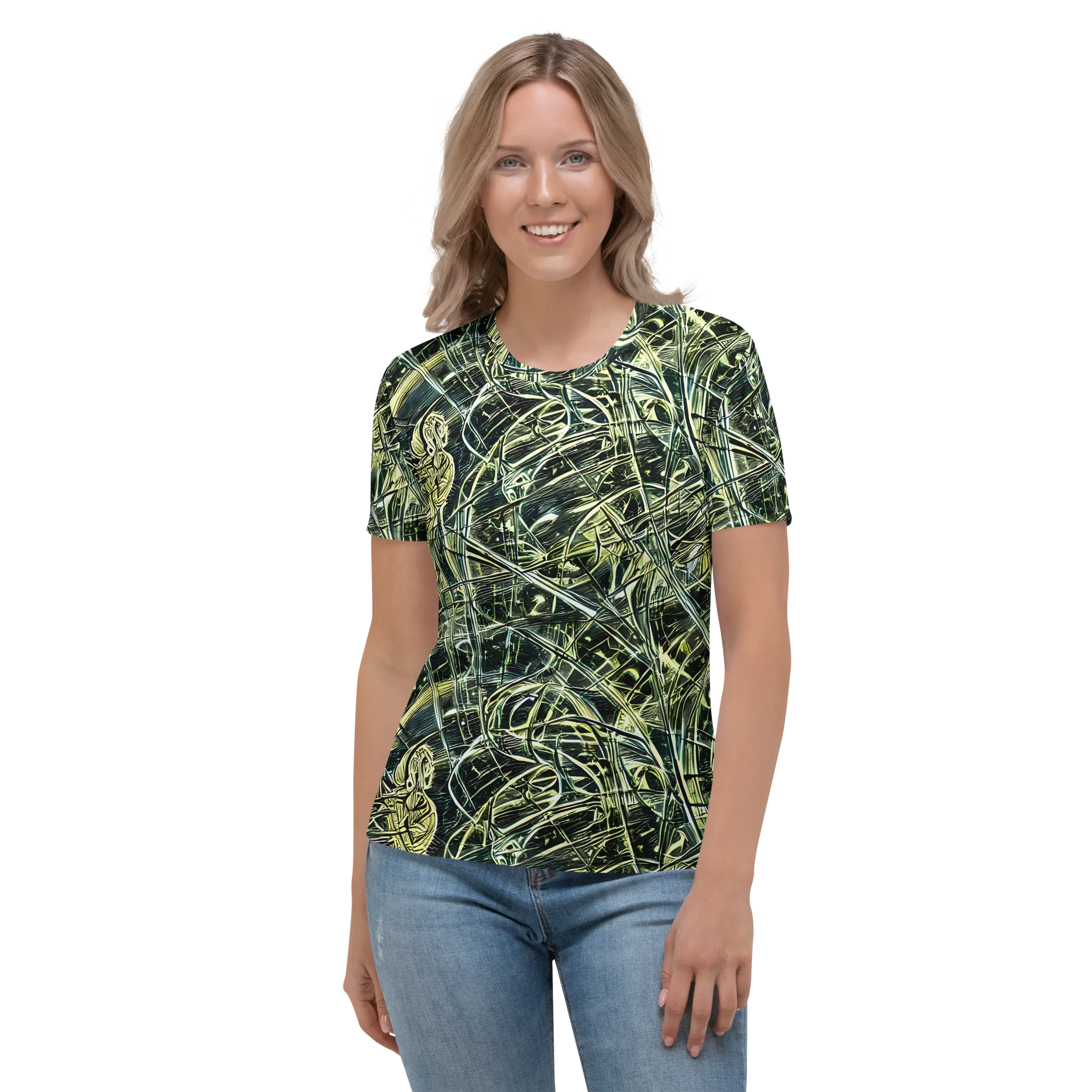 Botanical Machine on Women's Crew Neck T-Shirt — Front