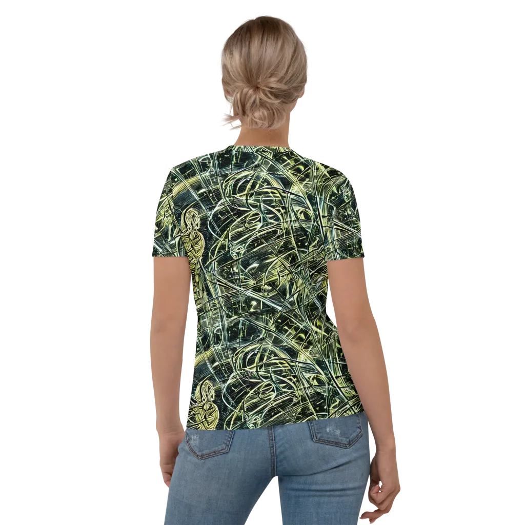 Botanical Machine on Women's Crew Neck T-Shirt — Back