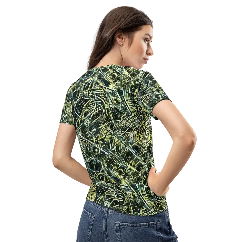 Botanical Machine on Women's Crew Neck T-Shirt — Back
