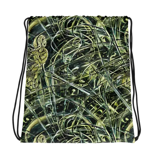 Botanical Machine on a Drawstring Bag