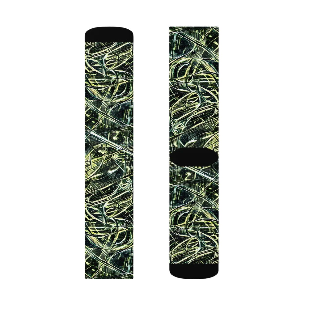Botanical Machine on Socks — Left Sock