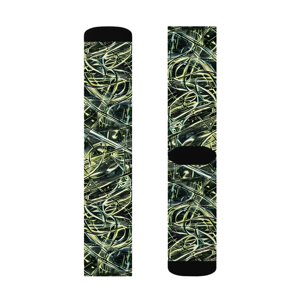 Botanical Machine on Socks — Right Sock