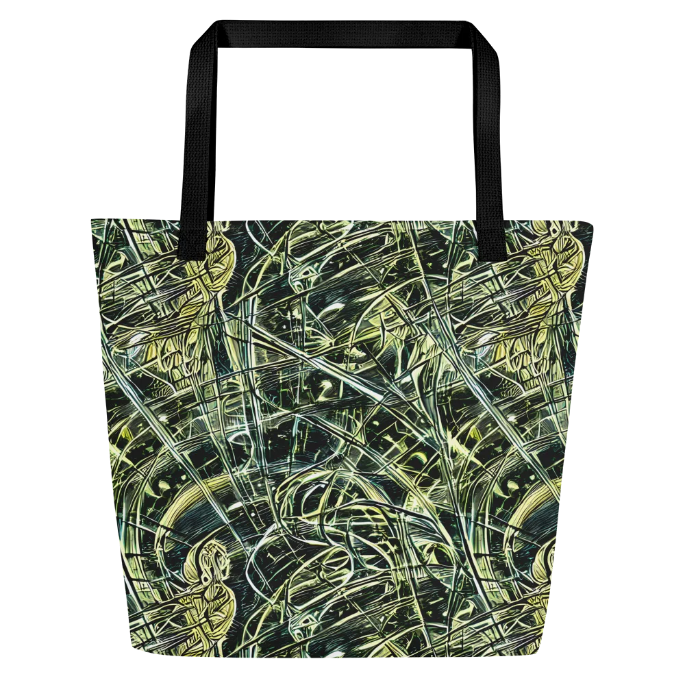 Botanical Machine on Large Tote Bag W/ Pocket — Front
